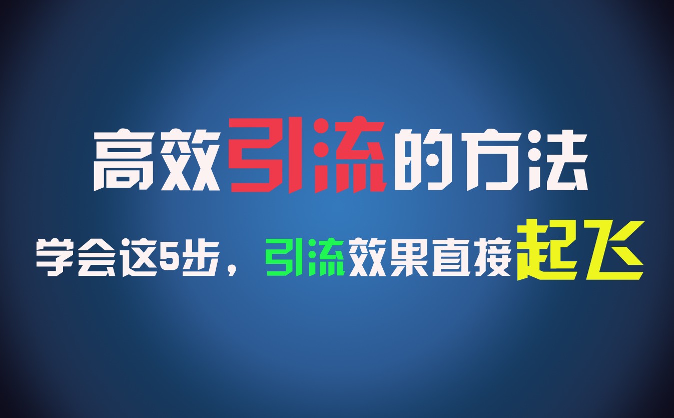 高效引流之法，能够助力你每日引流 300 多个创业粉，一年便可轻松斩获 30 万收益，这可比打工强出太多啦！ - 格调资源网